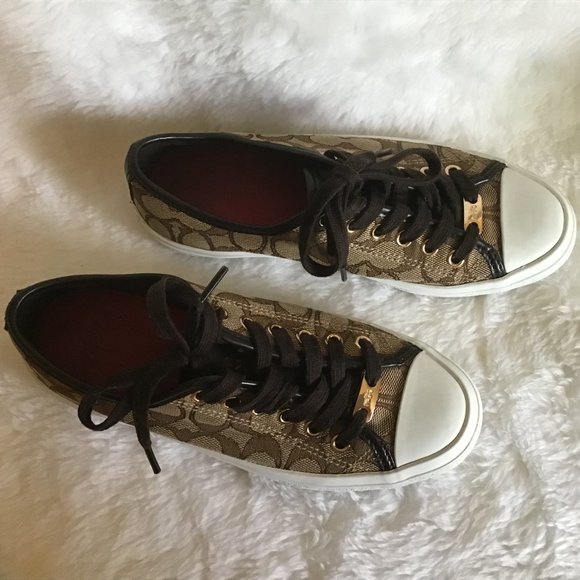 Coach Sneakers Canvas Shoes Coach C Logo - Picture 2 of 14